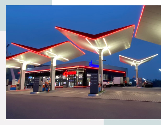 Навесы для АЗС в Кашире