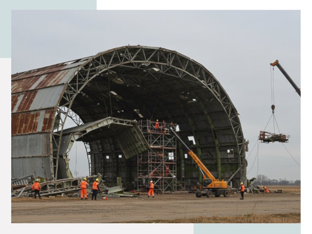 Демонтаж ангаров в Кашире